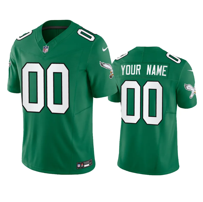 Men's Philadelphia Eagles Active Player Custom Green 2023 F.U.S.E. Vapor Untouchable Stitched Football Jersey