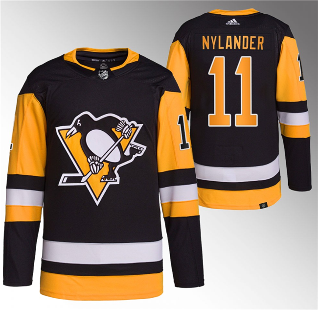 Men's Pittsburgh Penguins #11 Alex Nylander Black Stitched Jersey1