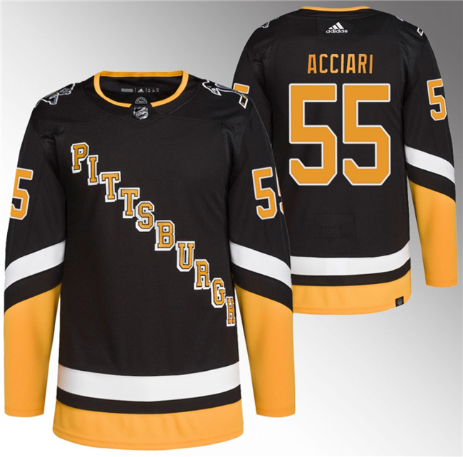 Men's Pittsburgh Penguins #55 Noel Acciari Black 2021-22 Alternate Primegreen Stitched Jersey