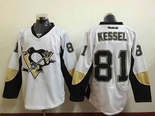 Men's Pittsburgh Penguins #81 Phil Kessel White Jersey