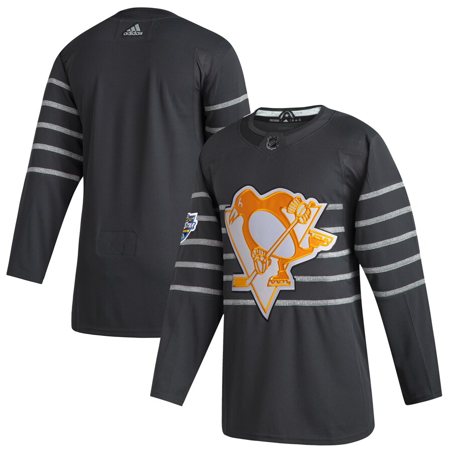 Men's Pittsburgh Penguins Blank Gray 2020 NHL All-Star Game Adidas Jersey