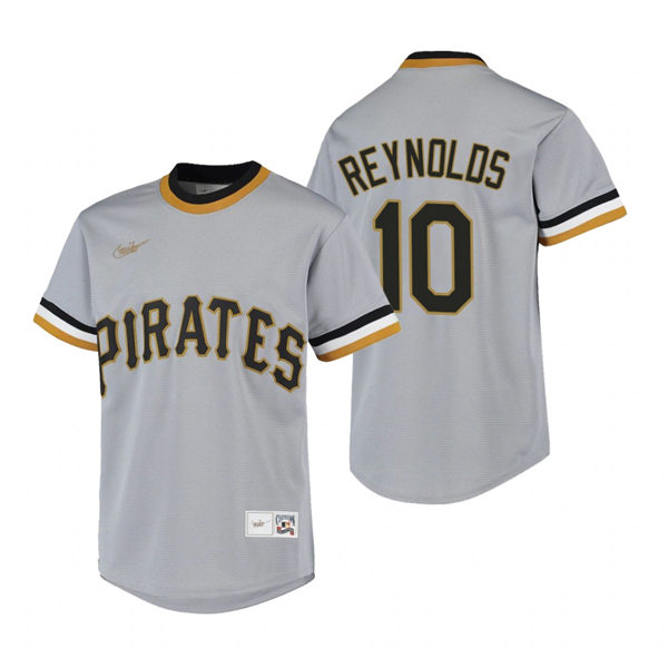 Men's Pittsburgh Pirates #10 Bryan Reynolds Nike Gray Cooperstown Collection Jersey