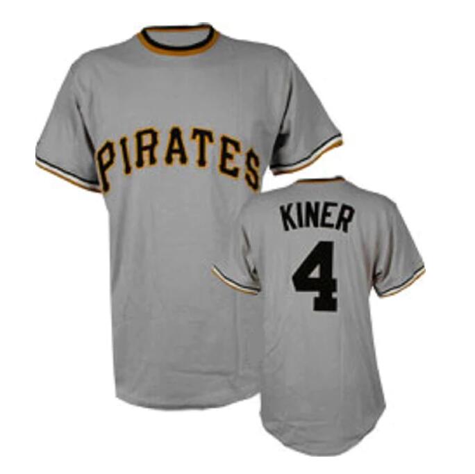 Men's Pittsburgh Pirates #4 Ralph Kiner Gray Throwback Jerseys