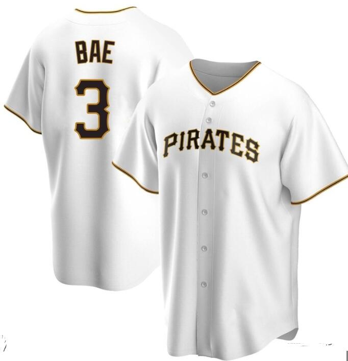 Men's Pittsburgh Pirates #3 Ji Hwan Bae Alternate Home White Jersey