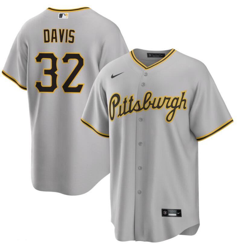 Men's Pittsburgh Pirates #32 Henry Davis Nike Gray Road Player MLB Jersey