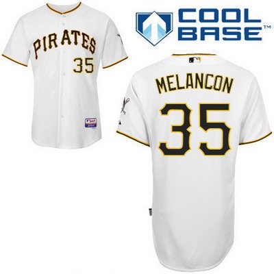 Men's Pittsburgh Pirates #35 Mark Melancon White Jersey