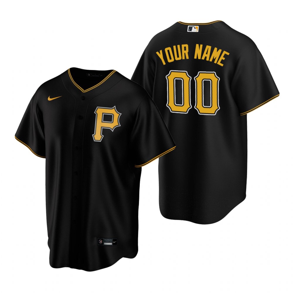 Men's Pittsburgh Pirates Custom Nike Black Stitched MLB Cool Base Jersey