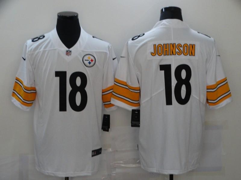 Men's Pittsburgh Steelers #18 Diontae Johnson White 2020 Vapor Untouchable Stitched NFL Nike Limited Jersey