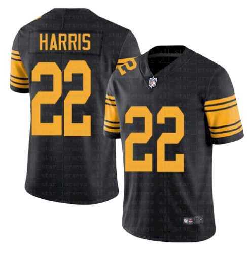 Men's Pittsburgh Steelers #22 Najee Harris Black Color Rush Limited Jersey