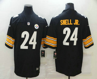 Men's Pittsburgh Steelers #24 Benny Snell Jr. Black 2017 Vapor Untouchable Stitched NFL Nike Limited Jersey