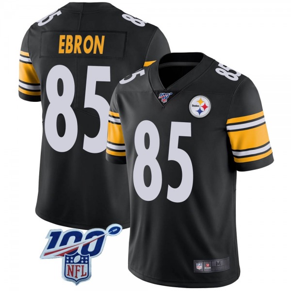 Men's Pittsburgh Steelers #85 Eric Ebron 100th Vapor Jersey - Black Limited