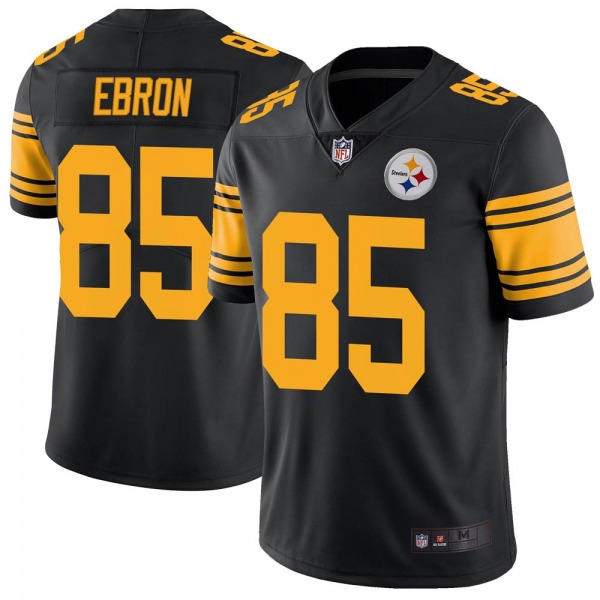 Men's Pittsburgh Steelers #85 Eric Ebron Color Rush Jersey - Black Limited
