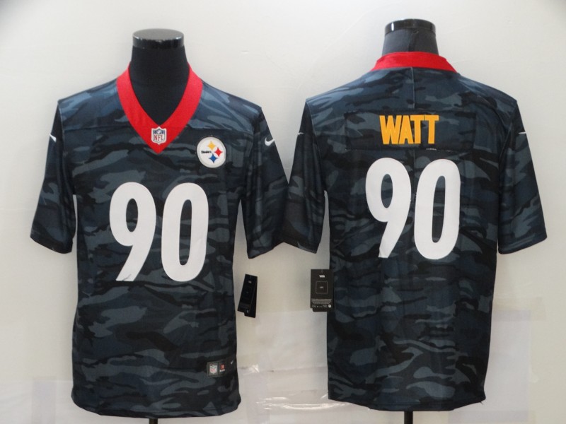 Men's Pittsburgh Steelers #90 T. J. Watt 2020 Camo Limited Stitched Nike NFL Jersey