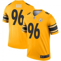 Men's Pittsburgh Steelers #96 Isaiah Buggs Legend Gold Inverted Jersey
