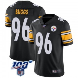 Men's Pittsburgh Steelers #96 Isaiah Buggs Limited Black 100th Vapor Jersey
