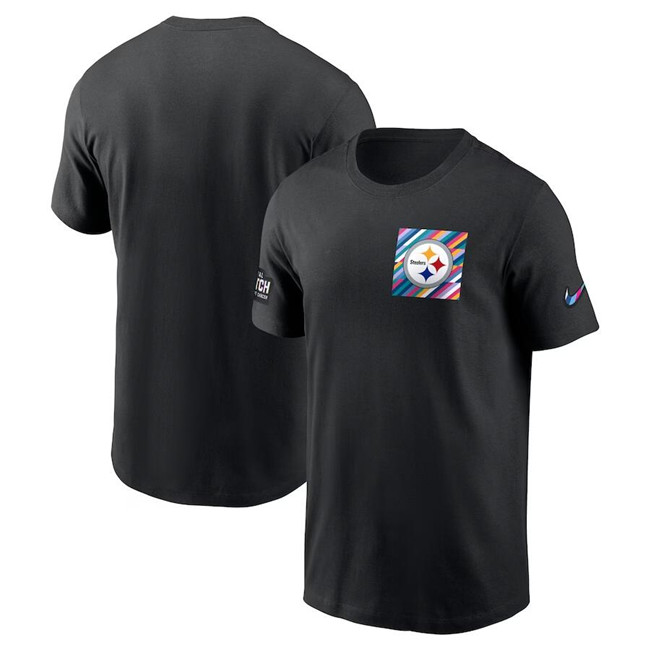 Men's Pittsburgh Steelers Black 2023 Crucial Catch Sideline Tri-Blend T-Shirt