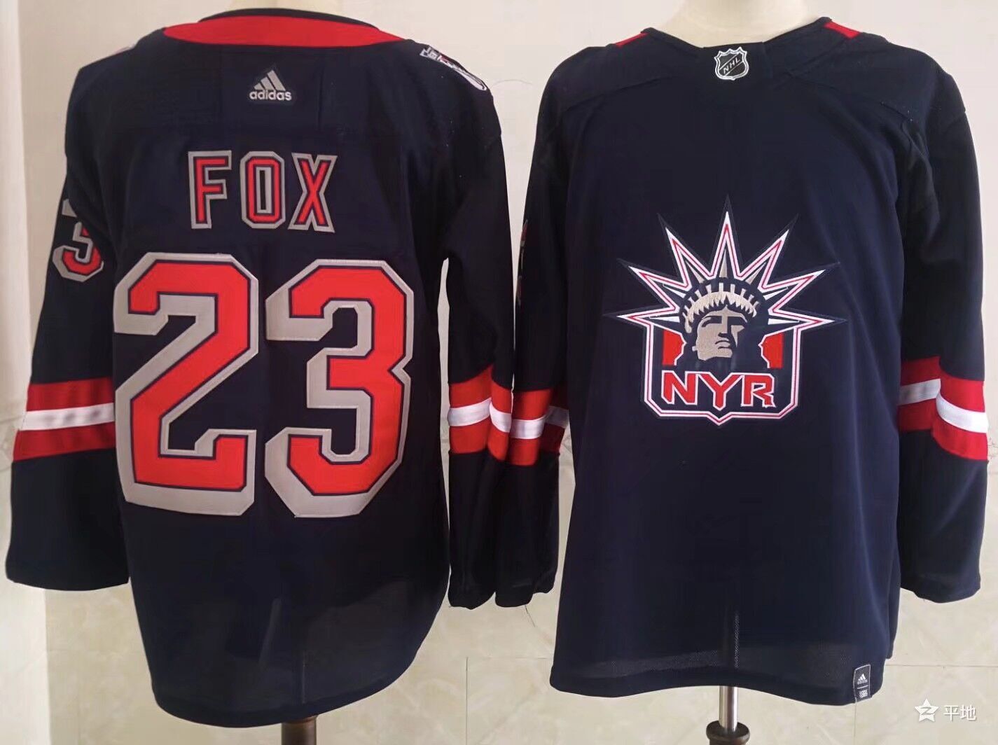 Men's Rangers 2021 Reverse Retro #23 Adam Fox Navy Jersey Special Edition Authentic