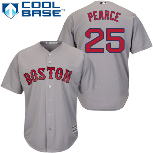 Men's Red Sox #25 Steve Pearce Grey New Cool Base Stitched MLB Jersey