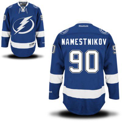 Men's Reebok Tampa Bay Lightning #90 Vladislav Namestnikov Premier Royal Blue Home NHL Jersey - Men's Size