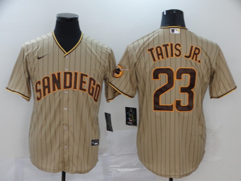 Men's San Diego Padres #23 Fernando Tatis Jr. Gray Stitched MLB Cool Base Nike Jersey