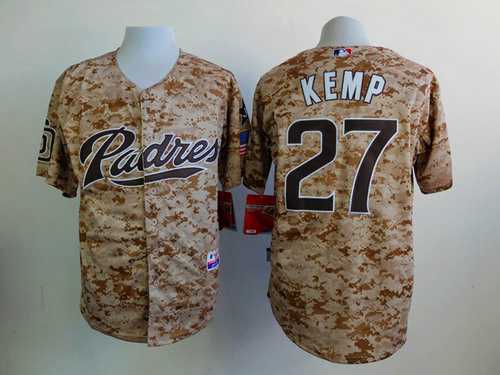 Men's San Diego Padres #27 Matt Kemp 2015 Camo Jersey