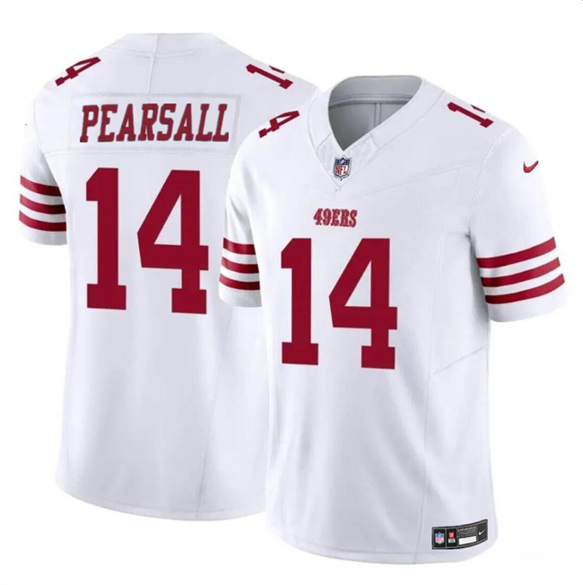 Men's San Francisco 49ers #14 Ricky Pearsall White 2024 Draft F.U.S.E. Vapor Untouchable Limited Football Stitched Jersey