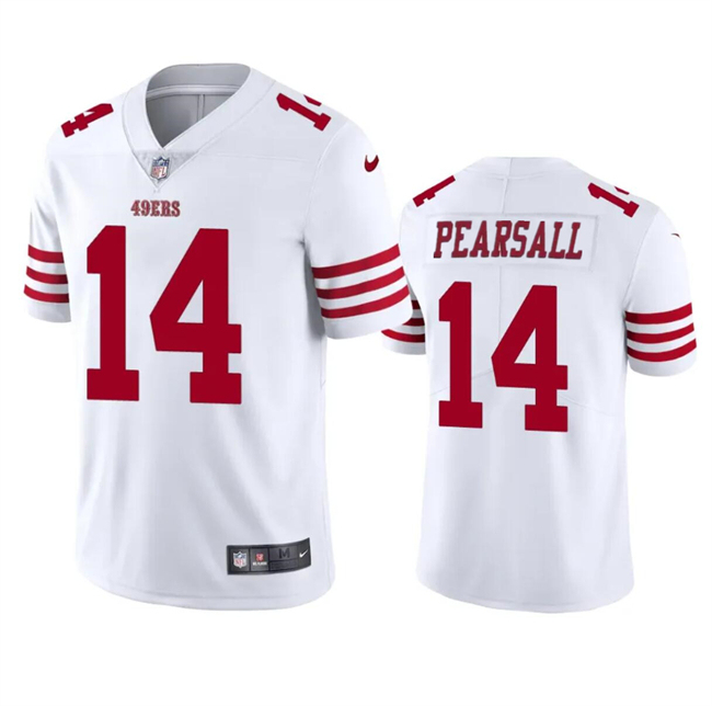 Men's San Francisco 49ers #14 Ricky Pearsall White 2024 Draft Vapor Untouchable Limited Football Stitched Jersey