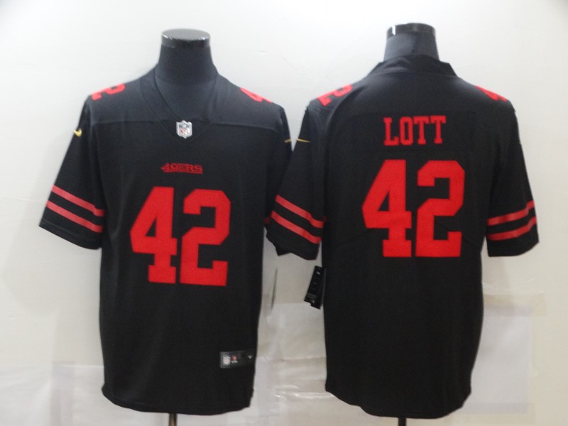 Men's San Francisco 49ers #42 Ronnie Lott Black 2017 Vapor Untouchable Stitched NFL Nike Limited Jersey