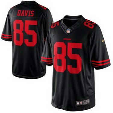 Men's San Francisco 49ers #85 Vernon Davis 2015 Nike Black Limited Jersey
