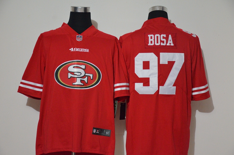 Men's San Francisco 49ers #97 Nick Bosa Red 2020 Big Logo Vapor Untouchable Stitched NFL Nike Fashion Limited Jersey