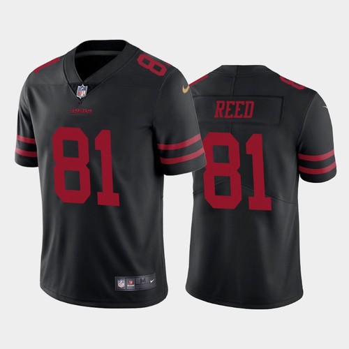 Men's San Francisco 49ers Black Limited #81 Jordan Reed Football Alternate Vapor Untouchable Jersey