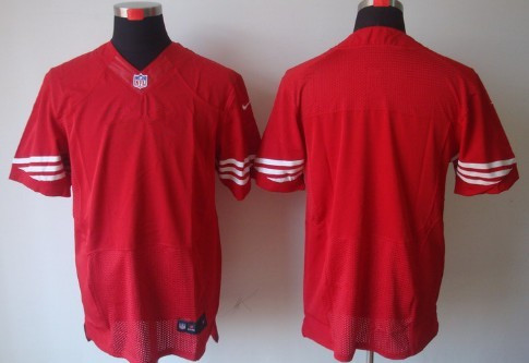 Men's San Francisco 49ers Blank Scarlet Red Team Color NFL Nike Elite Jersey
