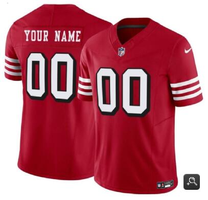 Men's San Francisco 49ers Customized Scarlet 2023 F.U.S.E. Vapor Untouchable Alternate Limited Football Stitched Jersey