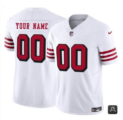 Men's San Francisco 49ers Customized White 2023 F.U.S.E. Vapor Untouchable Alternate Limited Football Stitched Jersey
