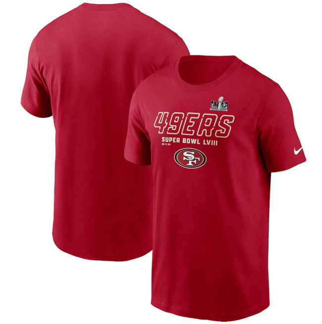Men's San Francisco 49ers Scarlet Super Bowl LVIII Iconic T-Shirt