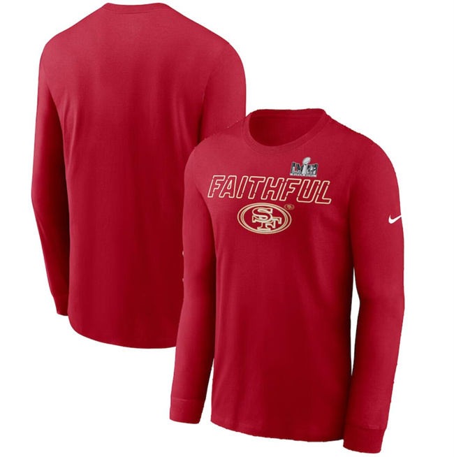 Men's San Francisco 49ers Scarlet Super Bowl LVIII Local Long Sleeve T-Shirt