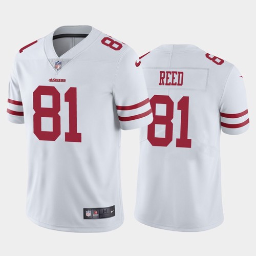 Men's San Francisco 49ers White Limited #81 Jordan Reed Football Road Vapor Untouchable Jersey