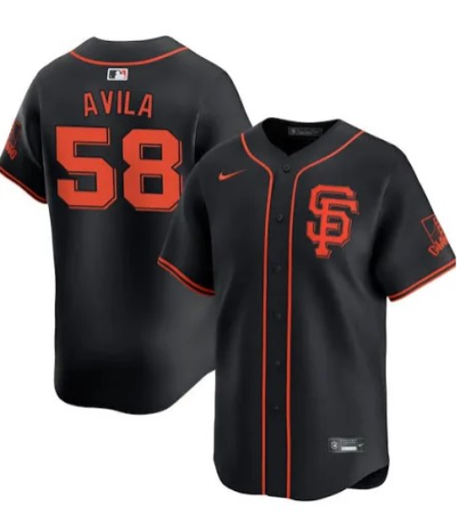 Men's San Francisco Giants #58 Nick Avila Black 2024 Black AlternateLimited Stitched Baseball Jersey
