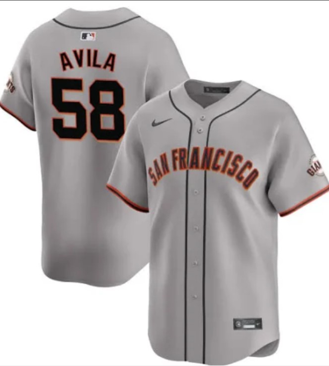 Men's San Francisco Giants #58 Nick Avila Gray Away Limited Stitched Baseball Jersey