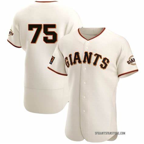 Men's San Francisco Giants #75 Camilo Doval Cream Flex Base Stitched Jersey