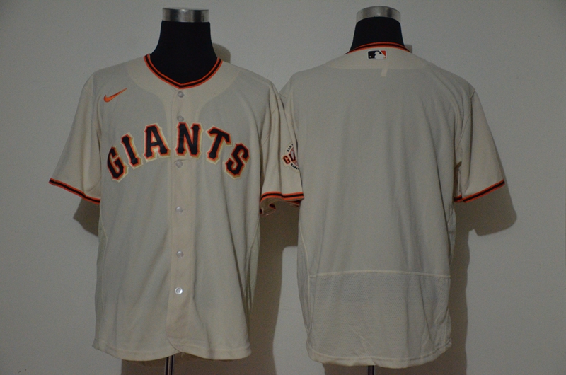 Men's San Francisco Giants Blank Cream Stitched Nike MLB Flex Base Jersey