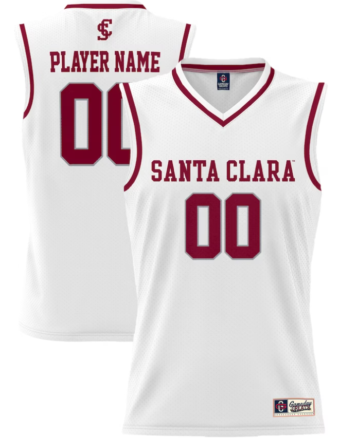 Men's Santa Clara University Custom White College Basketball Swingman Jersey