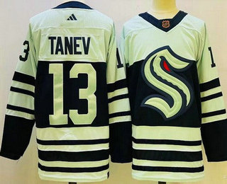 Men's Seattle Kraken #13 Brandon Tanev Light Green 2022 Reverse Retro