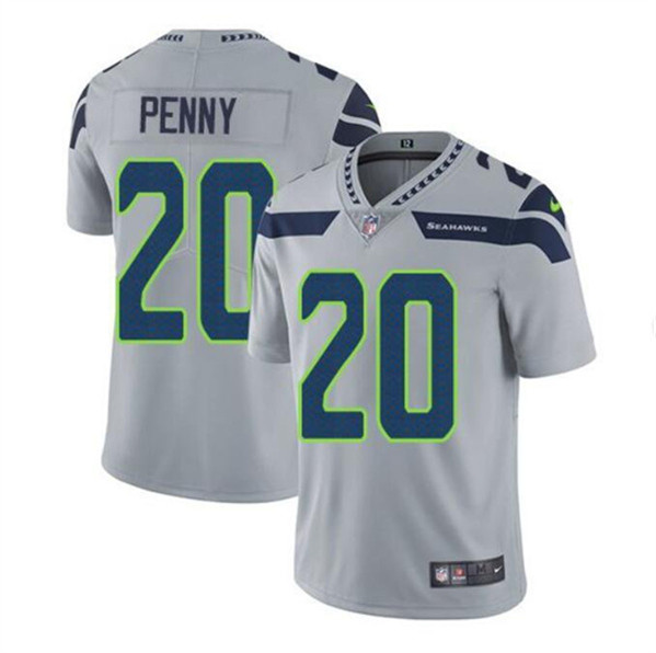 Men's Seattle Seahawks #20 Rashaad Penny Gray Vapor Untouchable Limited Stitched Jersey