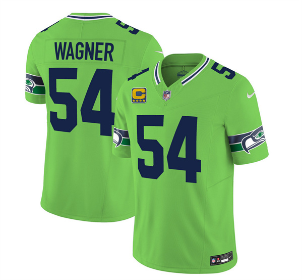 Men's Seattle Seahawks #54 Bobby Wagner 2023 F.U.S.E. With 4-Star C Patch Green Limited Football Stitched Jersey