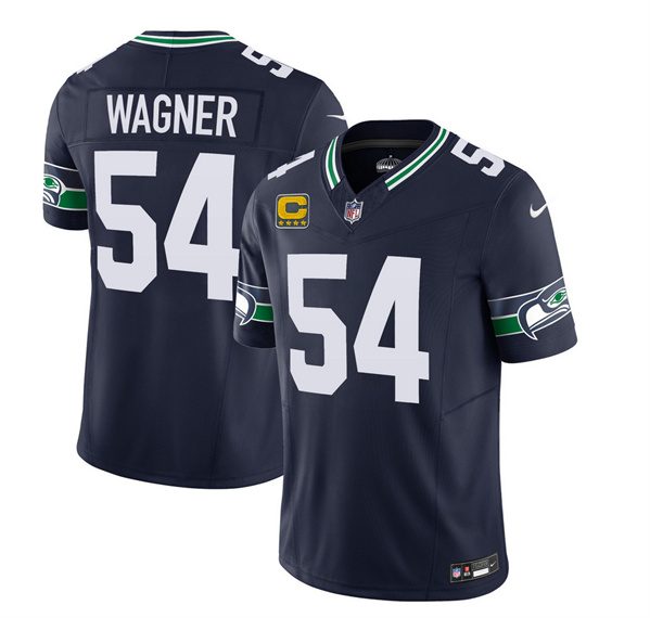 Men's Seattle Seahawks #54 Bobby Wagner 2023 F.U.S.E. With 4-Star C Patch Navy Limited Football Stitched Jersey