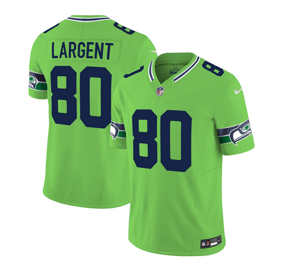Men's Seattle Seahawks #80 Steve Largent 2023 F.U.S.E. Green Limited Football Stitched Jersey
