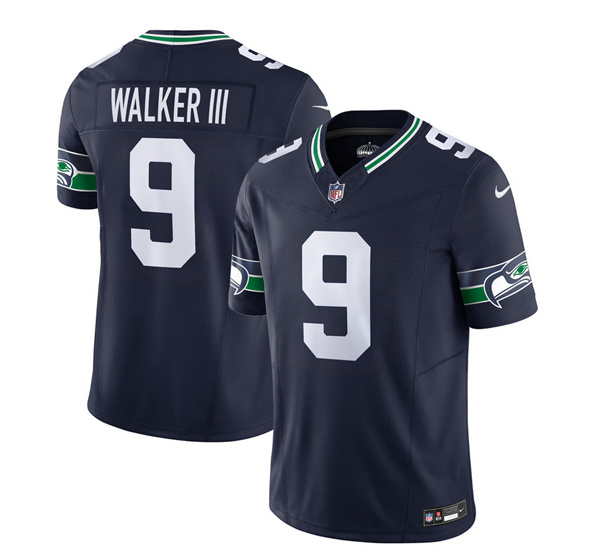 Men's Seattle Seahawks #9 Kenneth Walker III 2023 F.U.S.E. Navy Limited Football Stitched Jersey