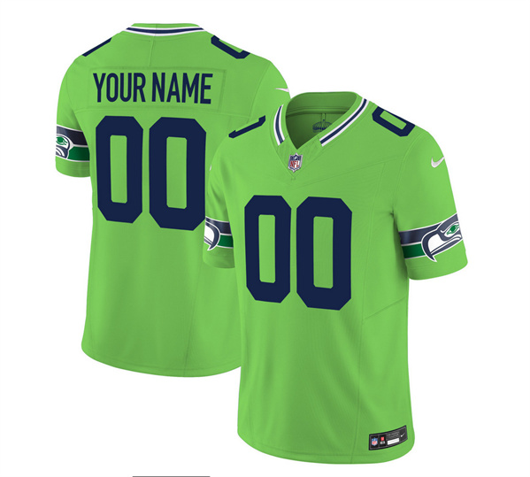 Men's Seattle Seahawks Active Player Custom 2023 F.U.S.E. Green Limited Football Stitched Jersey