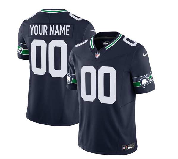 Men's Seattle Seahawks Active Player Custom 2023 F.U.S.E. Navy Limited Football Stitched Jersey